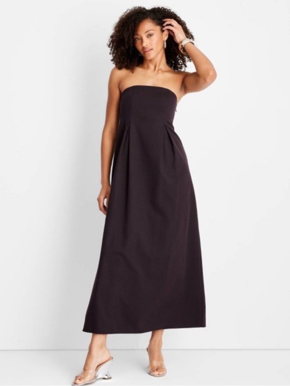 NWT Future Collective Strapless Column Ankle-Length Dress